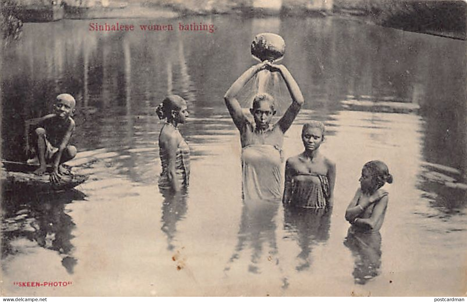 Sri Lanka - Sinhalese Women Bathing - Publ. Skeen-Photo  - Sri Lanka (Ceilán)