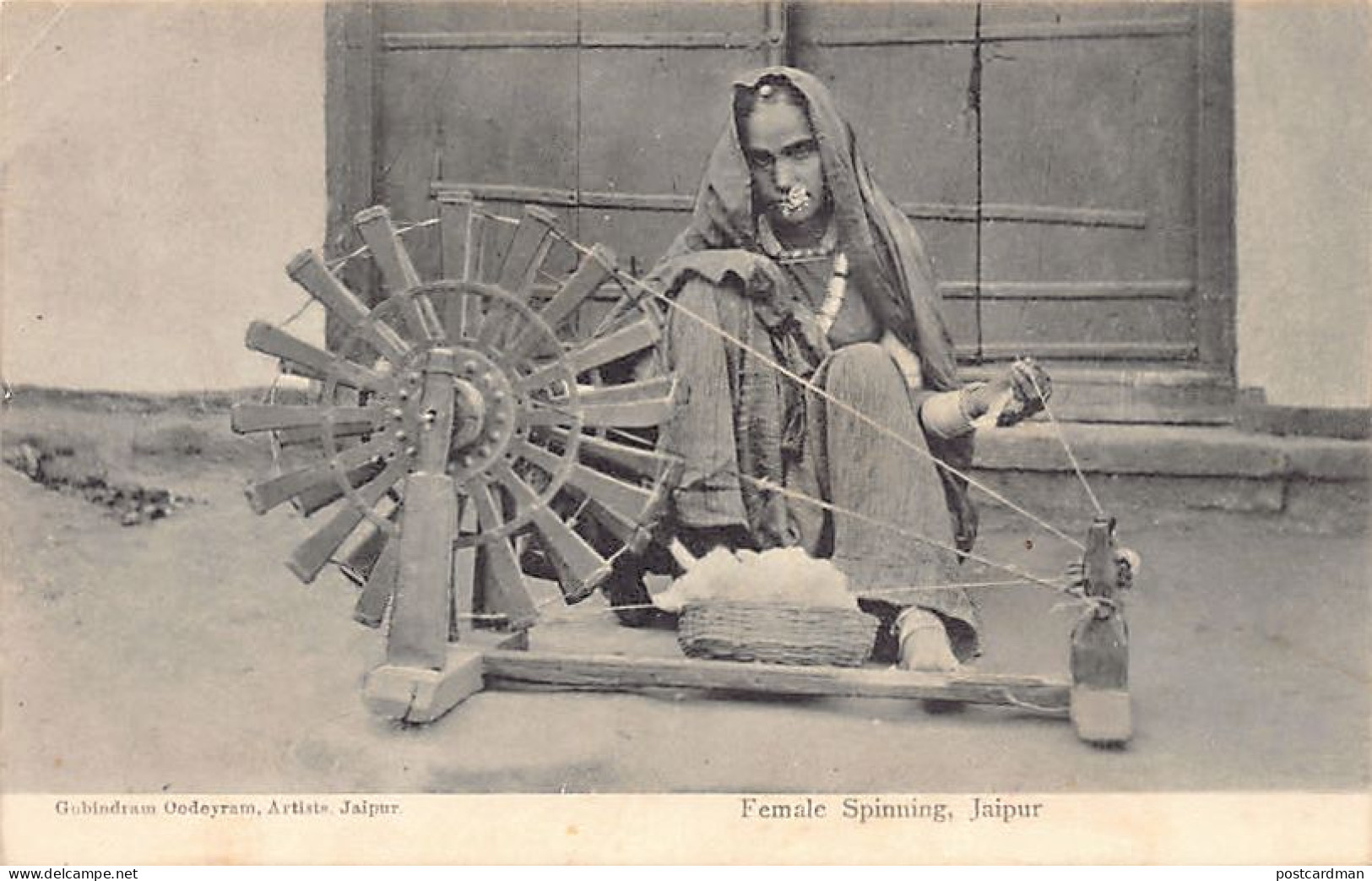 India - JAIPUR - Female Spinning - Publ. Godinbram Oodeyram - India