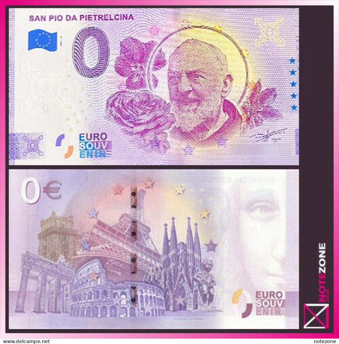 0€ SAN PIO DA PIETRELCINA Test Fantasy Banknore Note, 0 Euro - [ 9] Collezioni