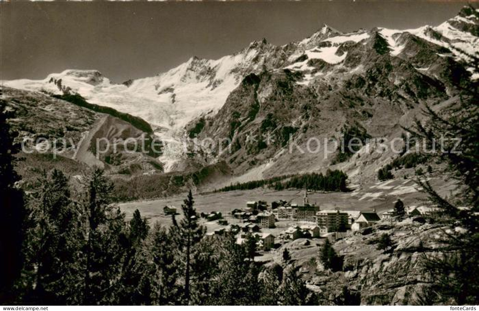 13827387 Saas-Fee VS Panorama Alphubel Taeschhorn Dom Lenzspitze Nadelhorn Walli - Autres & Non Classés