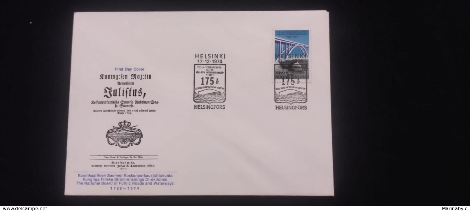 C) 1974. FINLAND. FDC. ROAD AND HYDRAULIC WORKS. XF - Sonstige - Europa