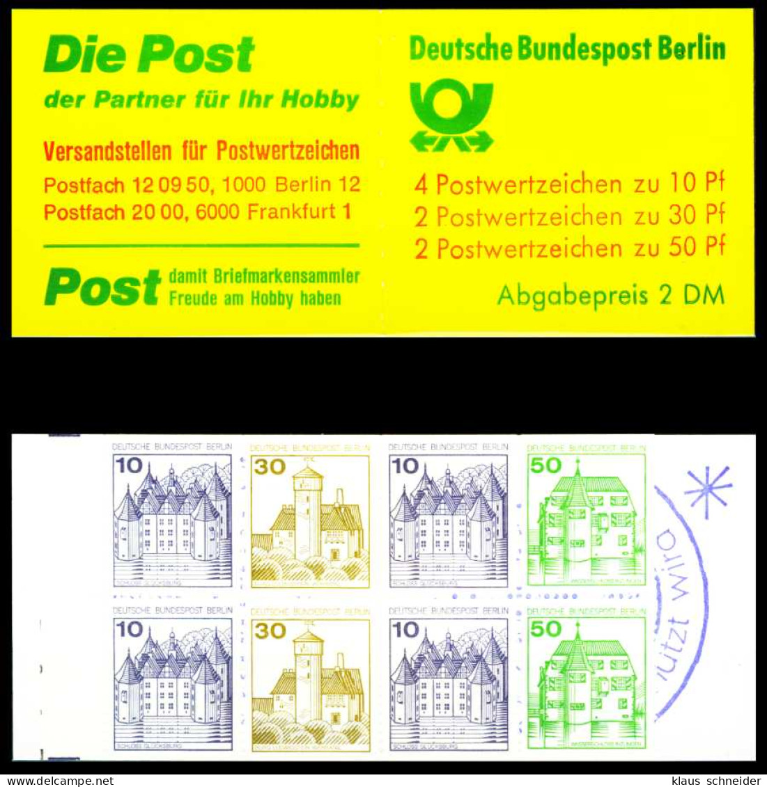 BERLIN MARKENHEFTCHEN Nr MH 11aoZ Postfrisch S393A22 - Markenheftchen