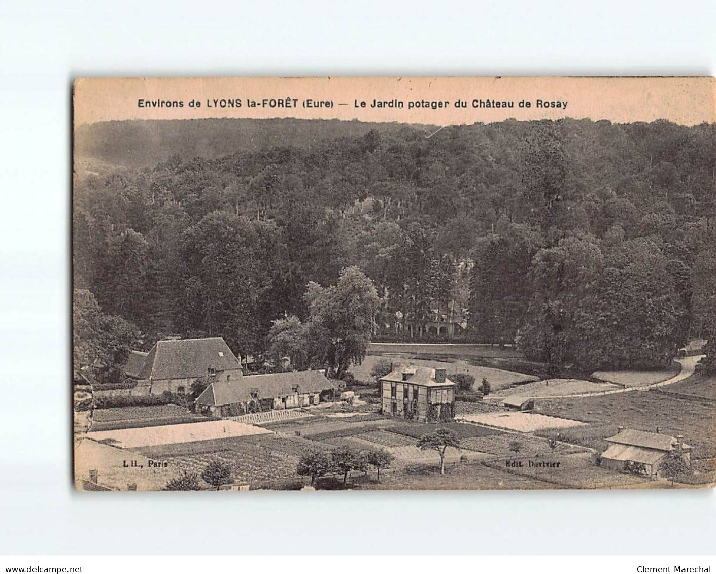 LYONS LA FORET : Le Jardin Potager Du Château De Rosay - état - Lyons-la-Forêt