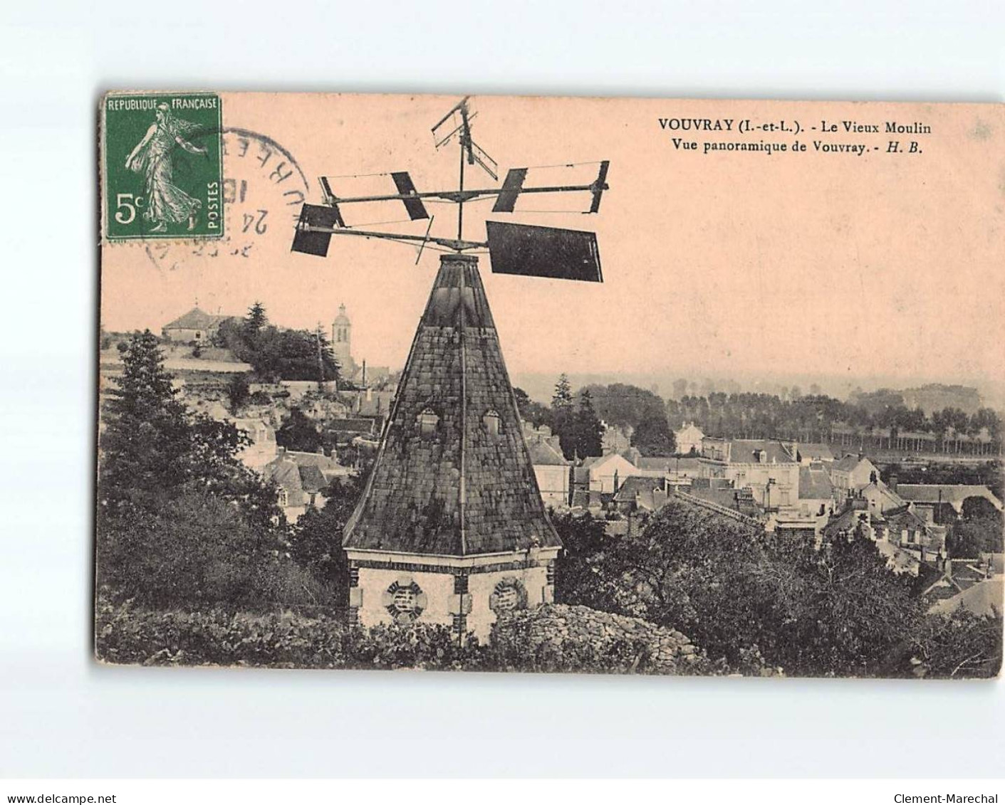 VOUVRAY : Le Vieux Moulin, Vue Panoramique De Vouvray - état - Vouvray