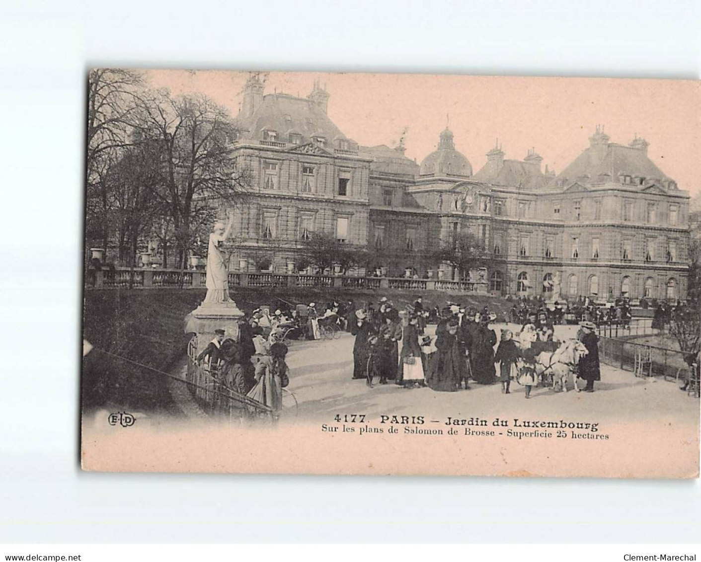 PARIS : Jardin Du Luxembourg, Sur Les Plans De Salomon De Brosse - Très Bon état - Parchi, Giardini