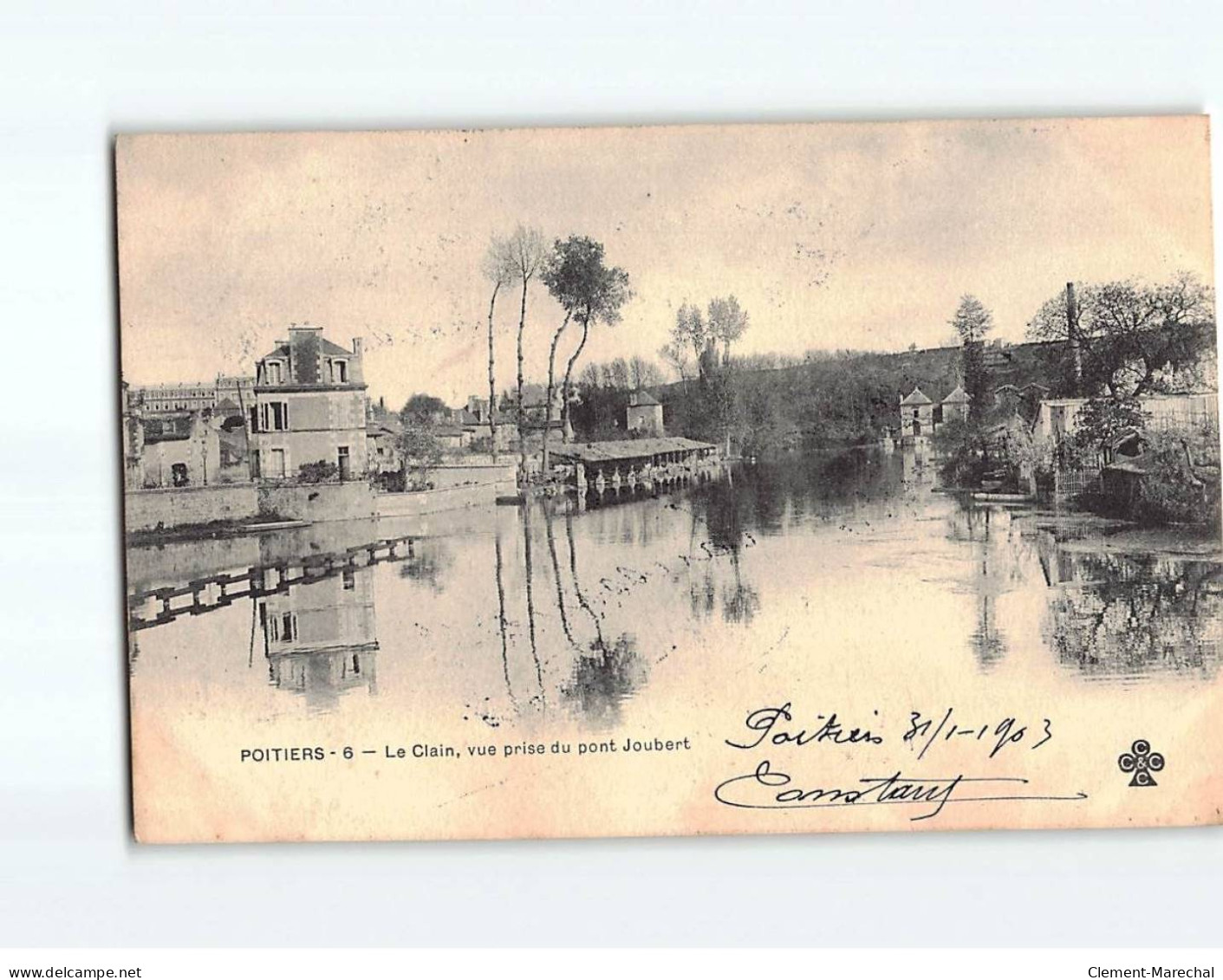 POITIERS : Le Clain, Vue Prise Du Pont Joubert - Très Bon état - Poitiers