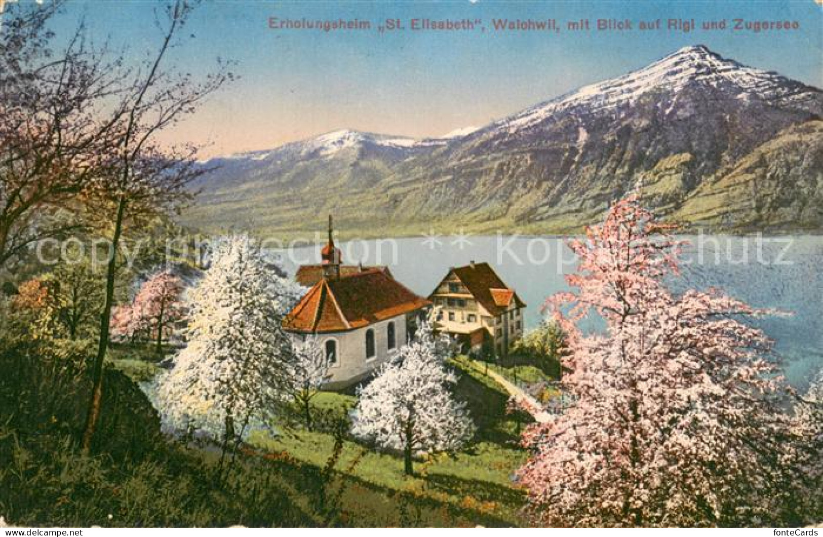 13756667 Walchwil Erholungsheim St Elisabeth Mit Blick Auf Rigi Und Zugersee Wal - Other & Unclassified