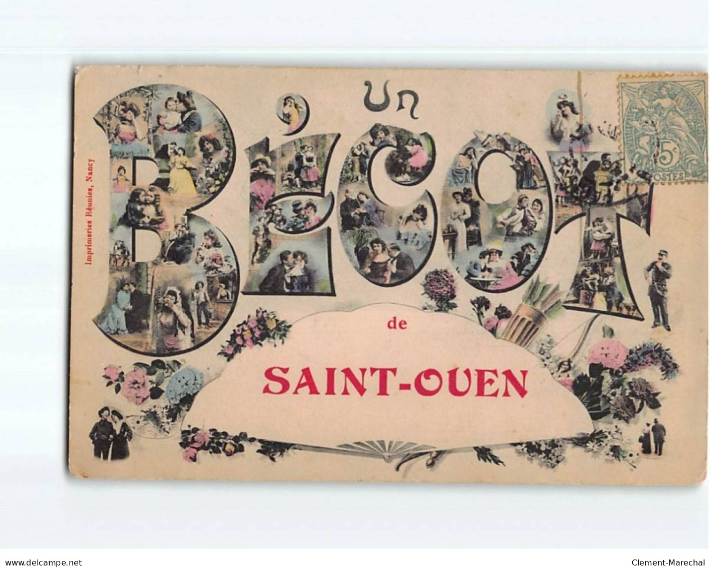 SAINT OUEN : Carte Souvenir - état - Saint Ouen