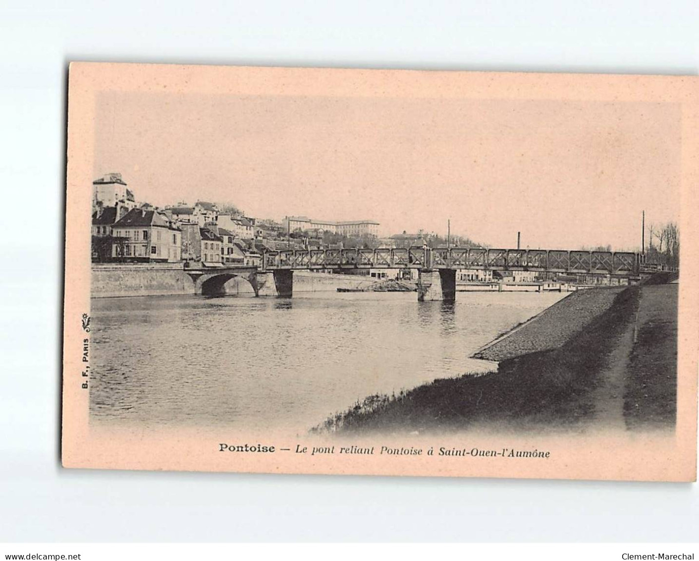 PONTOISE : Le Pont Reliant Pontoise, à Saint-Ouen-l'Aumône - Très Bon état - Pontoise