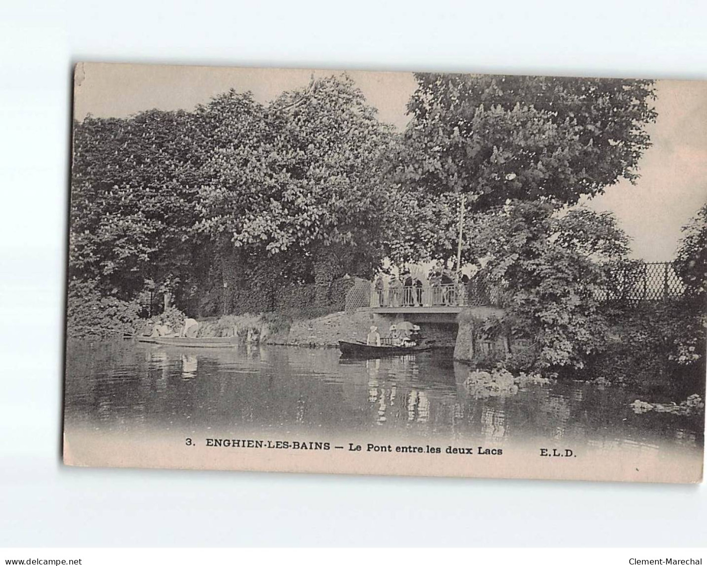 ENGHIEN LES BAINS : Le Pont Entre Les Deux Lacs - état - Enghien Les Bains