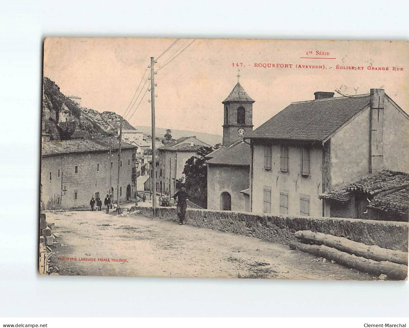 ROQUEFORT : Eglises Et Grande Rue - état - Roquefort