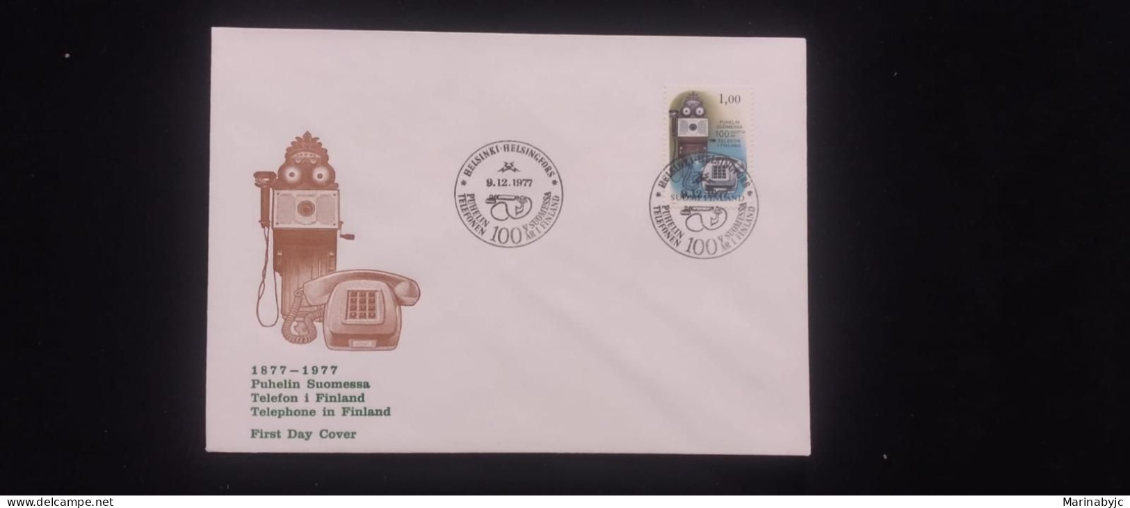 C) 1977. FINLAND. FDC. CENTENARY OF THE TELEPHONE. XF - Otros - Europa