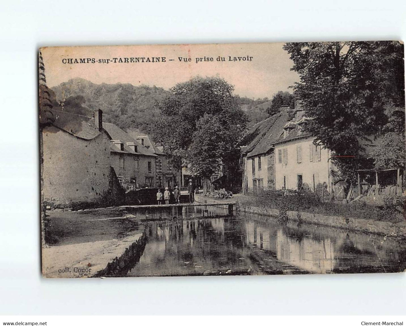 CHAMPS SUR TARENTAINE : Vue Prise Du Lavoir - état - Other & Unclassified