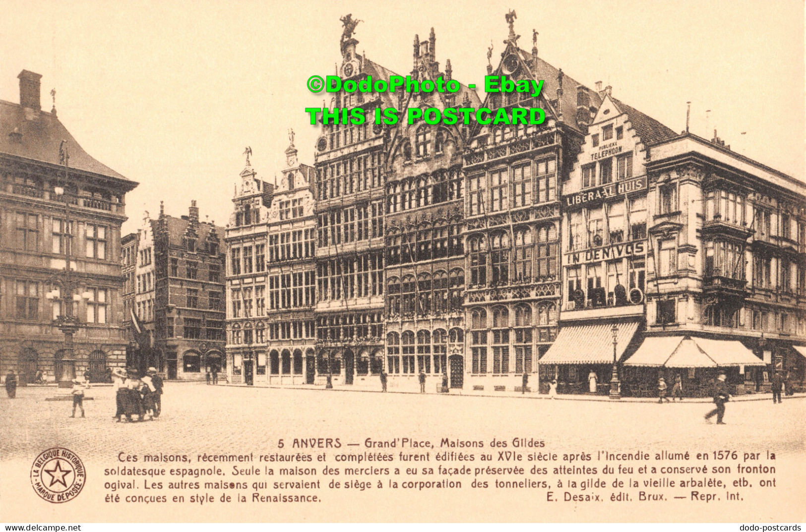 R345386 Anvers. 5. Grand Place Maisons Des Glides. E. Desaix - Monde