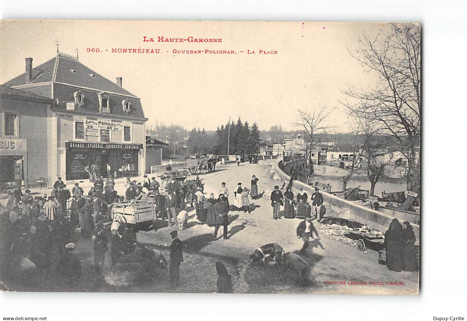 MONTREJEAU - GOURDAN POLIGNAN - La Place - Très Bon état - Montréjeau