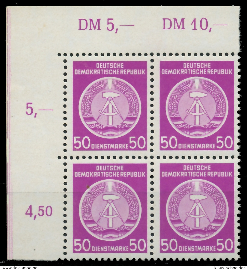 DDR DIENST HAMMER ZIRKEL Nr 14XII Postfrisch VIERERBLOC X1CD8FE - Andere & Zonder Classificatie