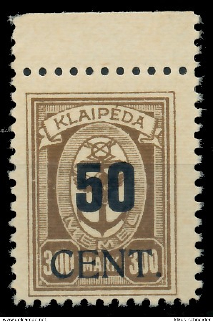MEMEL 1923 Nr 198 Postfrisch Gepr. X4164E6 - Memelgebiet 1923