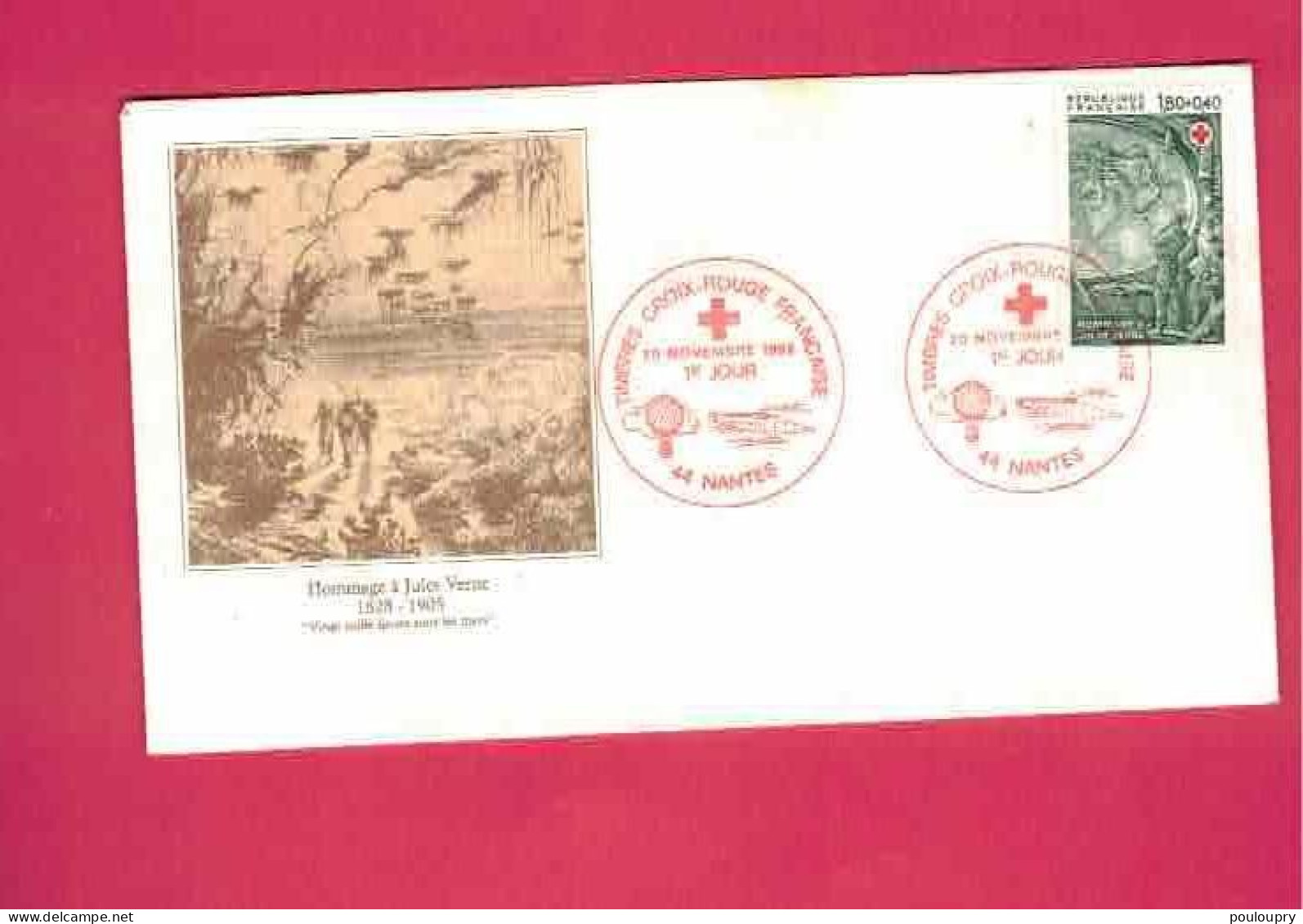 FDC De 1982 De France - YT N° 2248 - Jules Verne - Rode Kruis