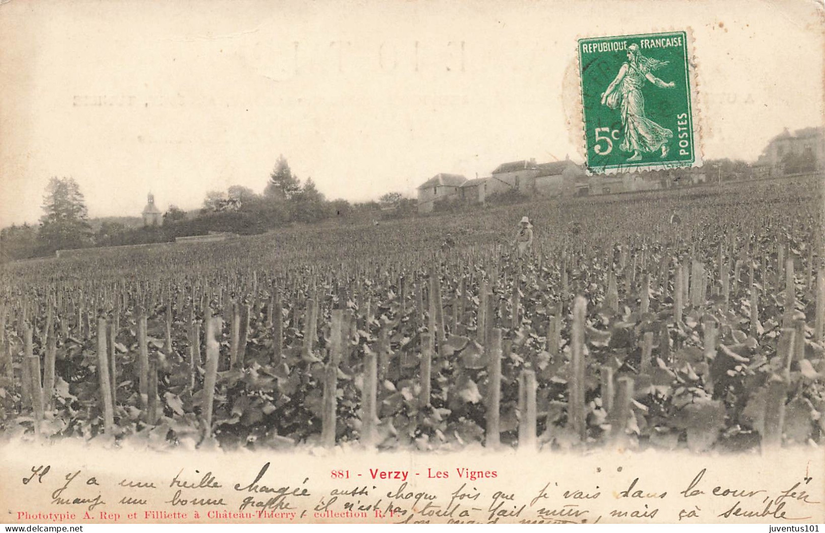 CPA Verzy-Les Vignes-Timbre-881    L2910 - Verzy