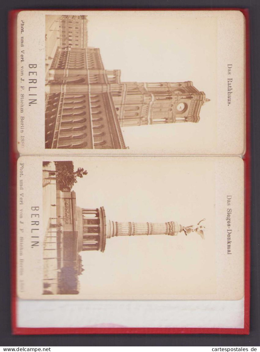 12 Fotografien J.F. Stiehm im Album, Ansicht Berlin, Stadtschloss, Kaiser-Palais, Kronprinzen-Palais, Schlossbrücke u 