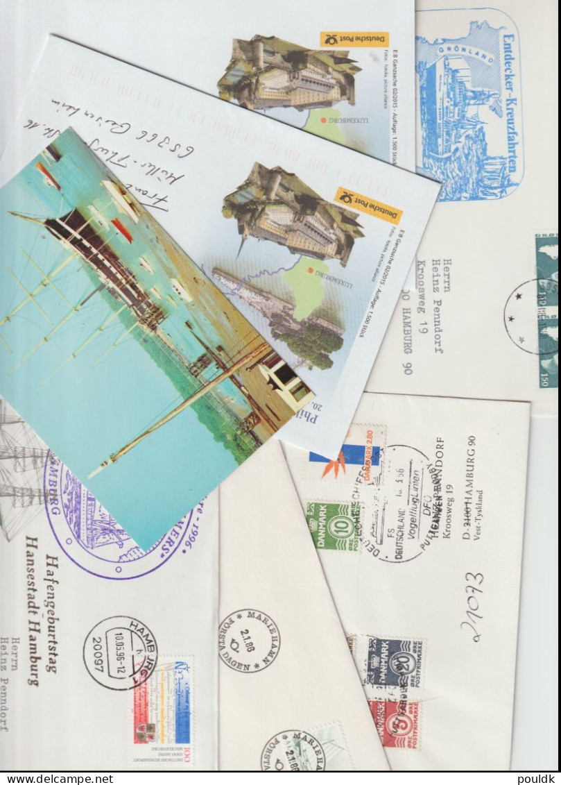 100 Covers With Ships As A Theme, Either Stamps Or Postmarks. Postal Weight 0,54 Kg. Please Read Sales Conditions Under - Ships