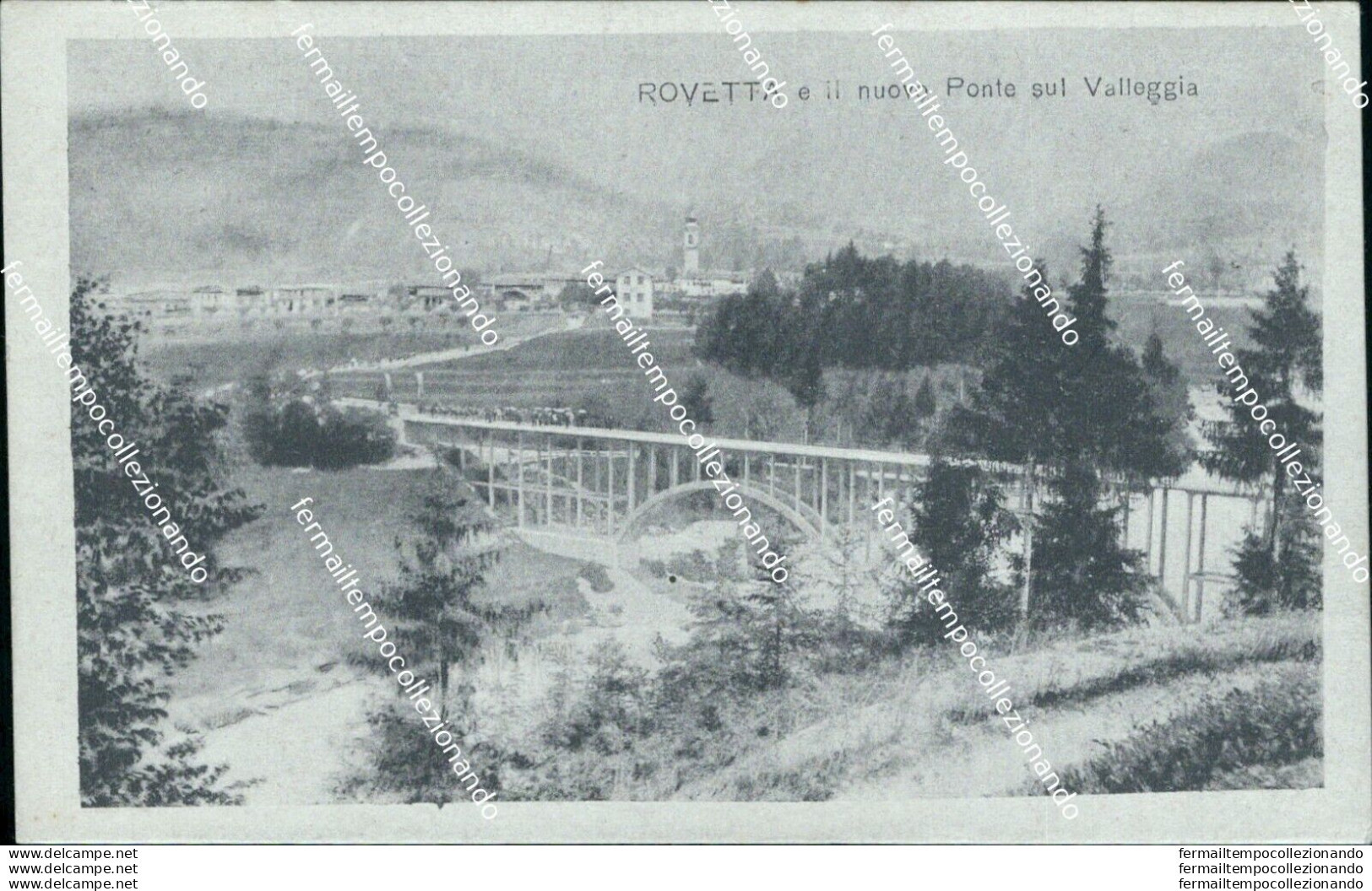 Bs305 Cartolina Rovetta E Il Nuovo Ponte Sul Valeggia Prov Di Bergamo  Lombardia - Bergamo