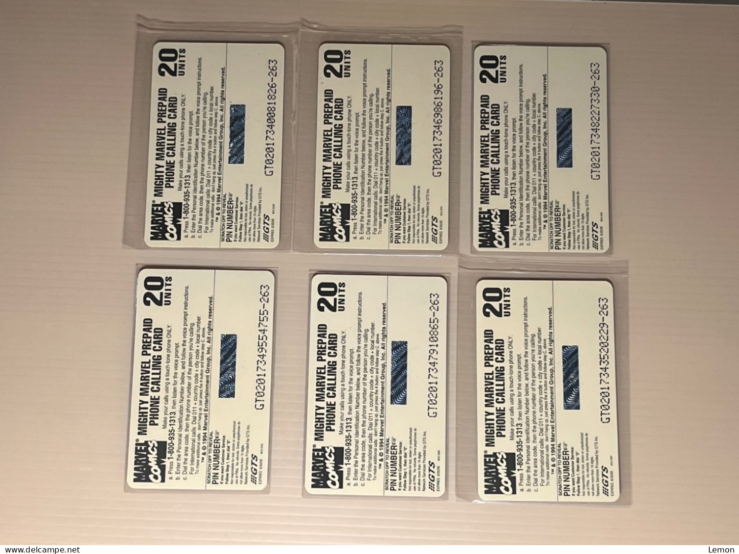 Mint USA UNITED STATES America Prepaid Telecard Phonecard, MARVEL Comics X-MEN Series, Set Of 6 Mint Cards - Altri & Non Classificati