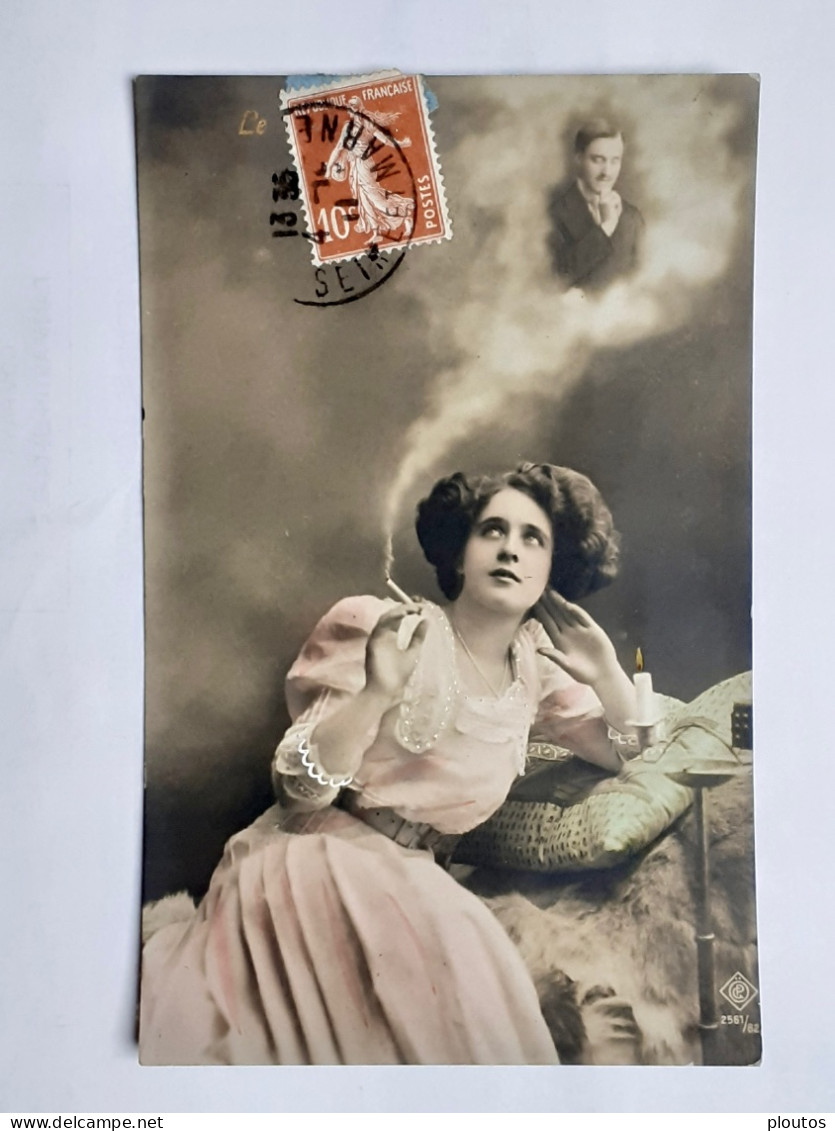 Lot 5 Cartes. Portrait De Femme. Fumeuse. - Sonstige & Ohne Zuordnung