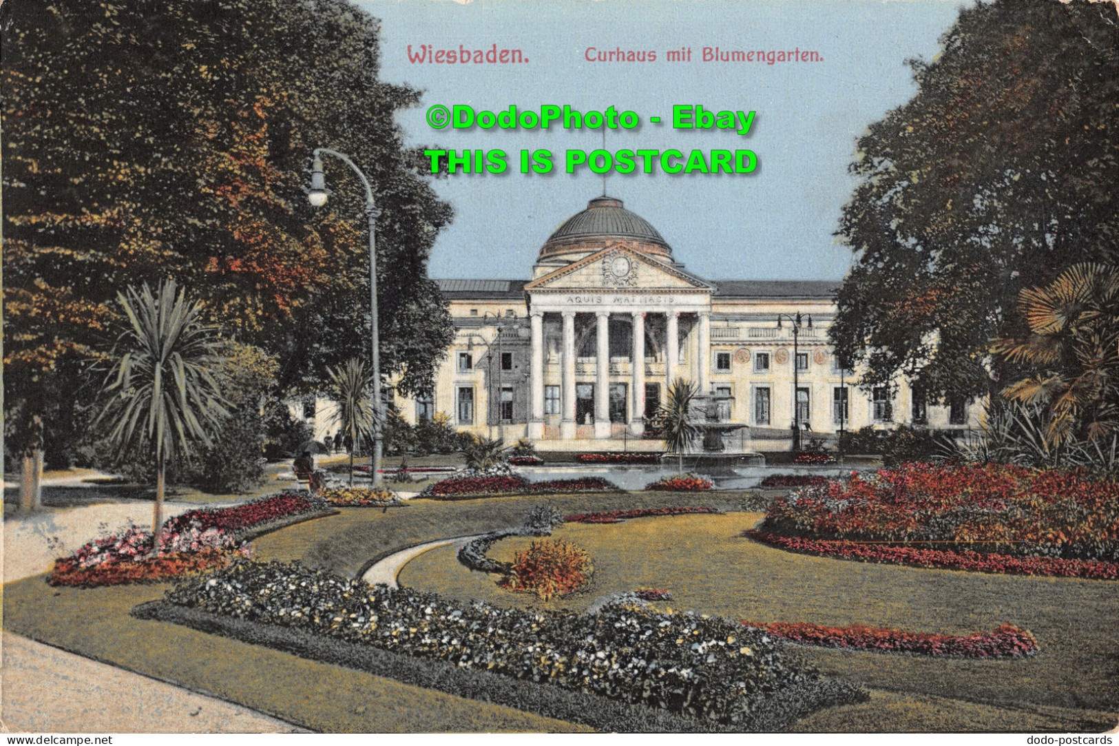 R346490 Wiesbaden. Curhaus Mit Blumengarten. Carl. V. D. Boogaart. Chromokunst S - World