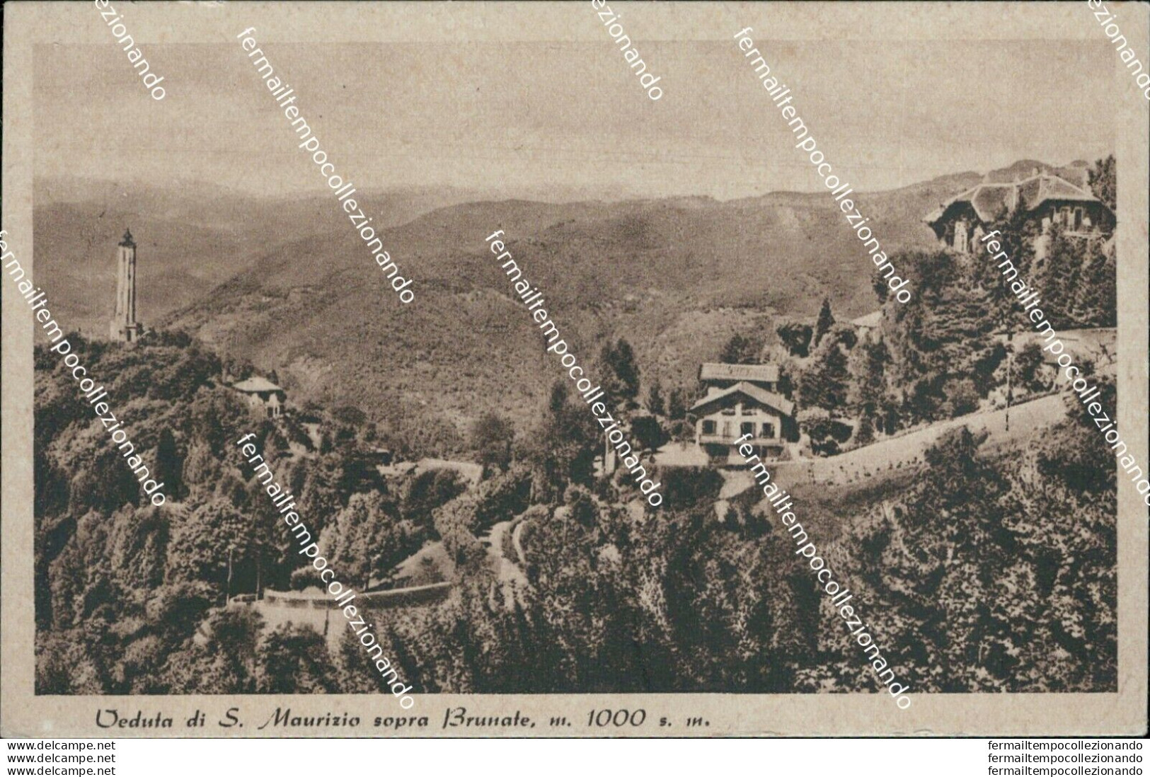 Bm454 Cartolina Veduta Di S.maurizio Sopra Brunate Provincia Di Como - Como