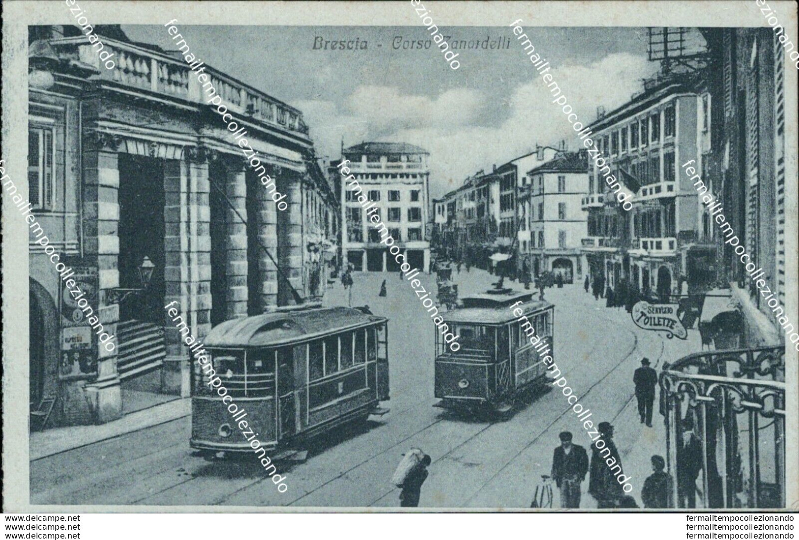 Bg489 Cartolina Brescia Citta'corso Zanardelli  Tram - Brescia