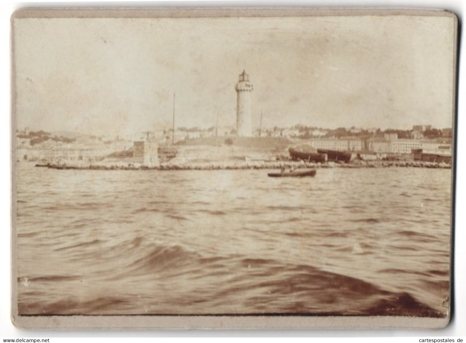 28 Foto unbekannter Fotograf, Venedig, Baron Hilmar von dem Bussche in Venedig, Gondel, Kriegsschiff, 1900 