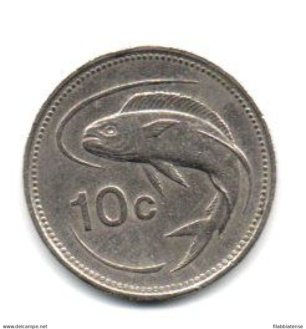 1986 - Malta 10 Cents        ---- - Malta