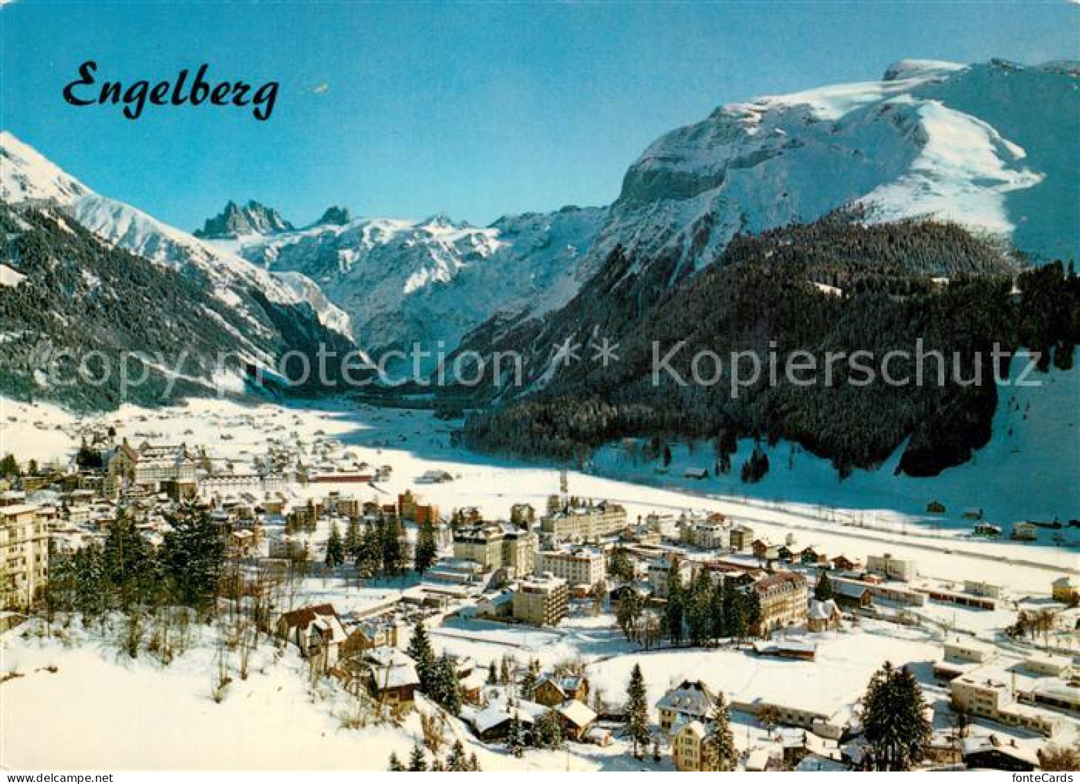 13733609 Engelberg  OW Winterpanorama Mit Spannoerter Und Titlis Alpen  - Autres & Non Classés