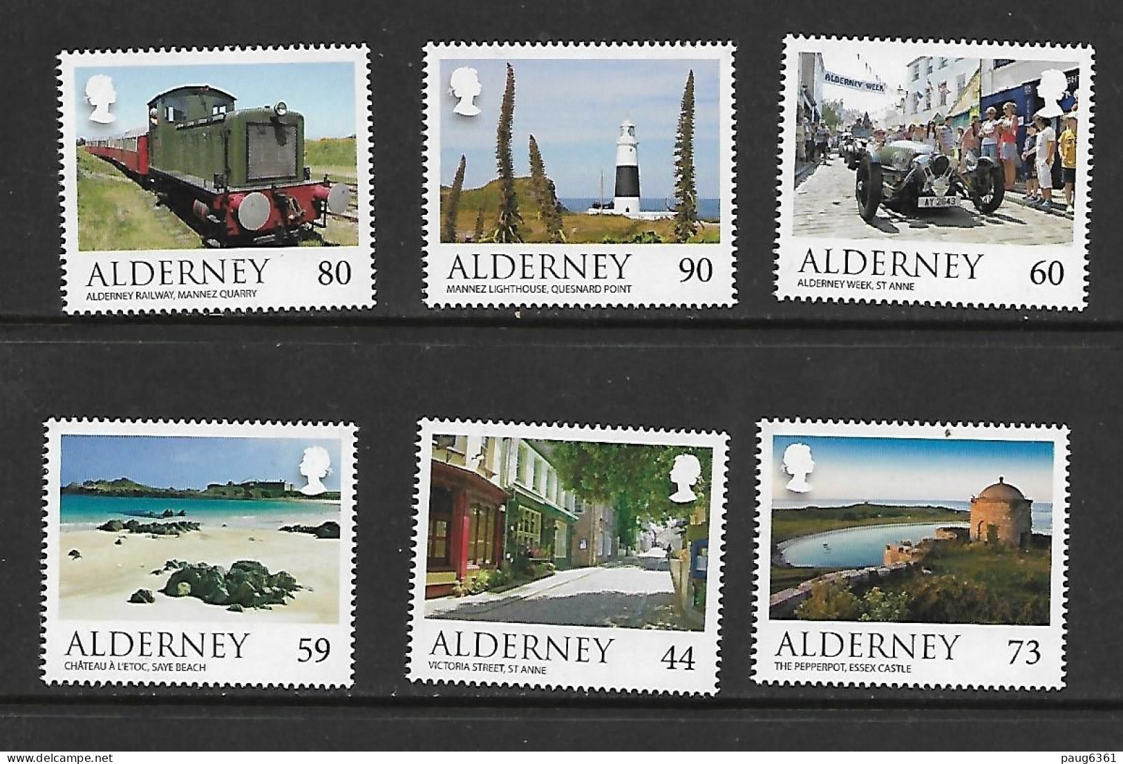 AURIGNY 2017 TRAINS-PHARE-VOITURE-SCENES D'AURIGNY  YVERT N°580/585 NEUF MNH** - Trains