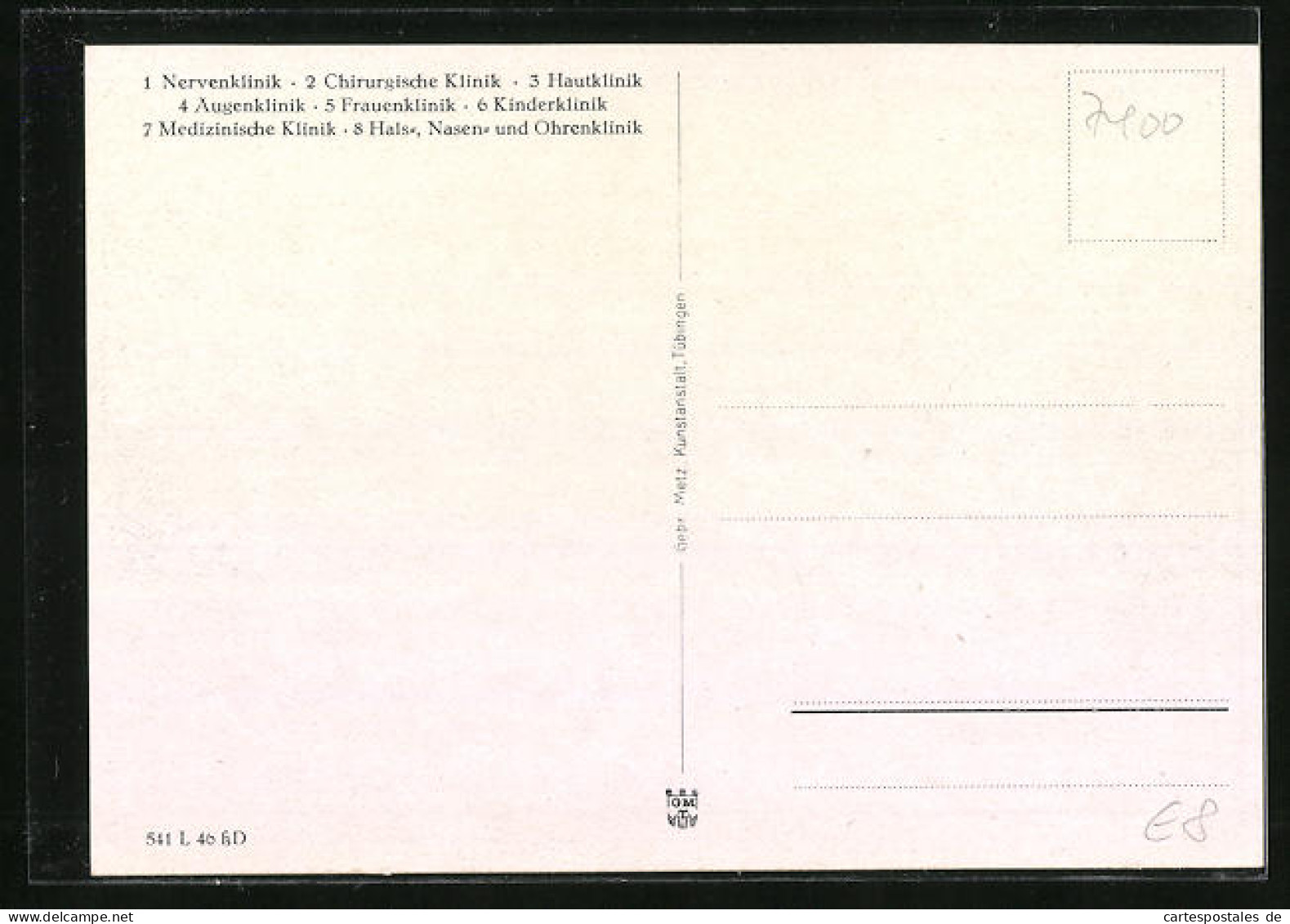 AK Tübingen, Ortspartie, Ansichten Der Klinikgebäude  - Tuebingen