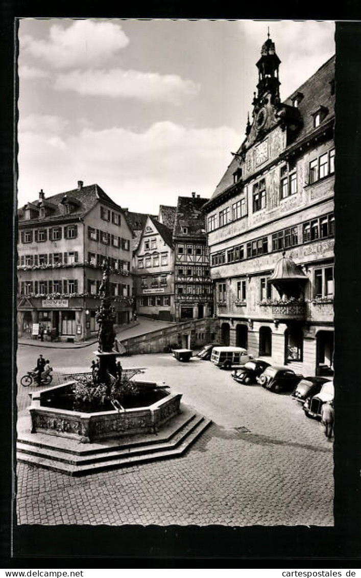 AK Tübingen, Marktplatz Mit Brunnen  - Tübingen