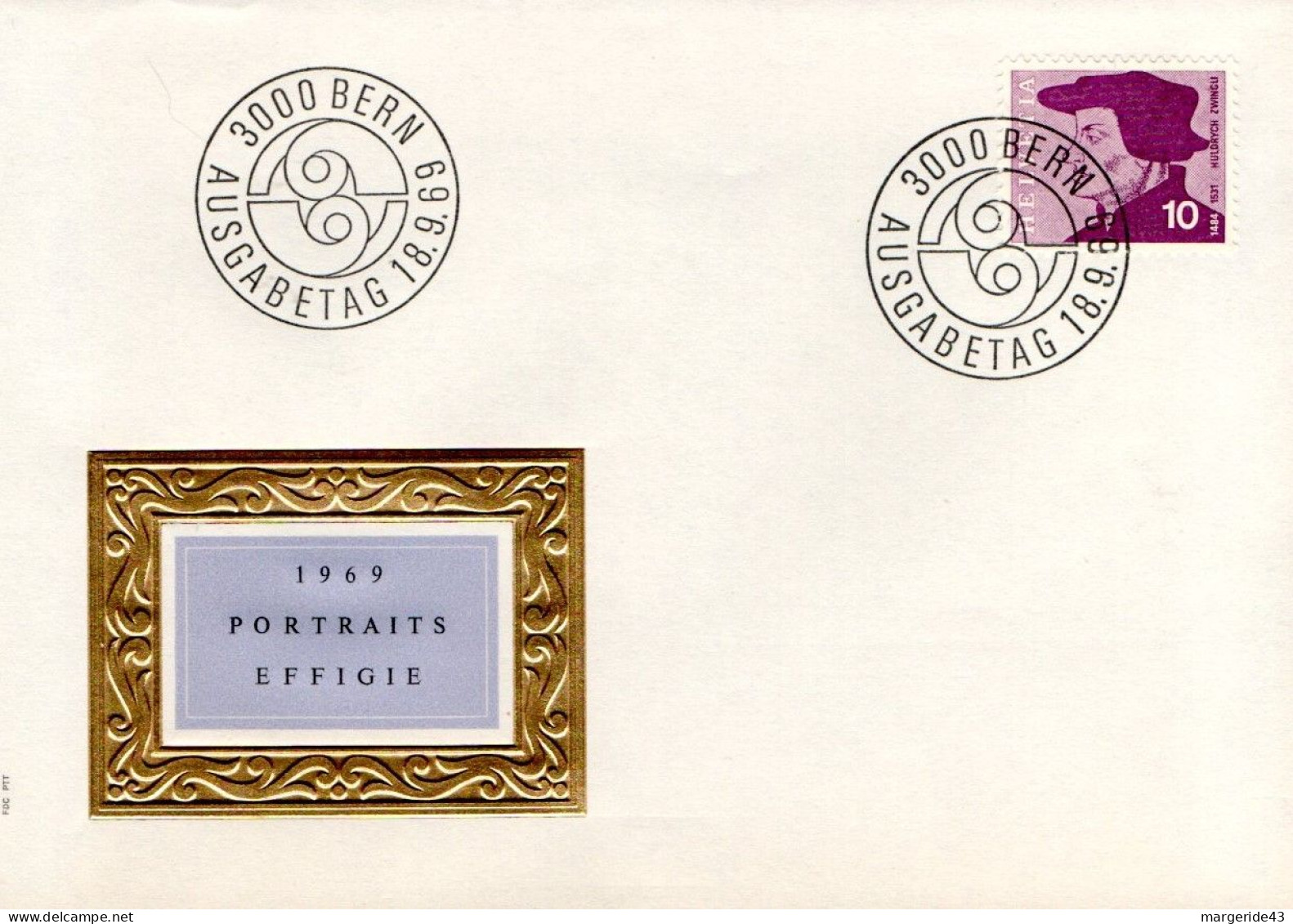 SUISSE FDC 1969 PERSONNAGE - FDC