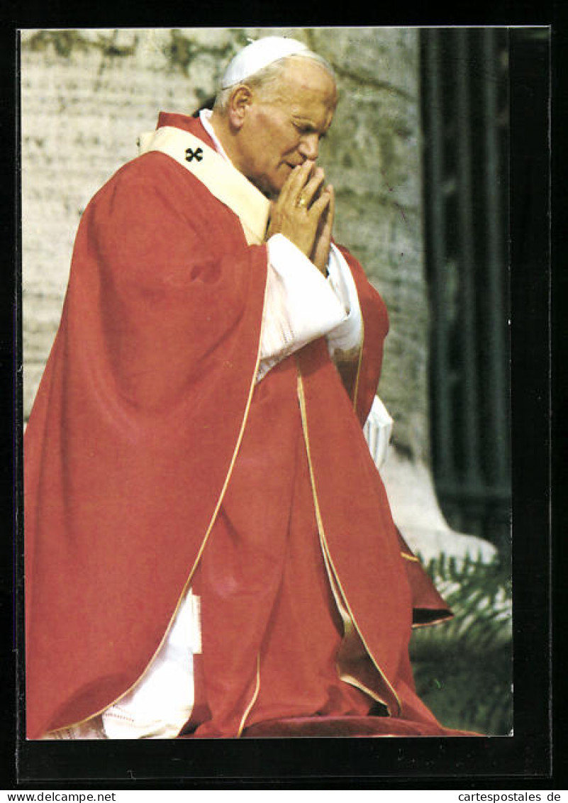 AK Papst Johannes Paul II. Im Stillen Gebet  - Popes