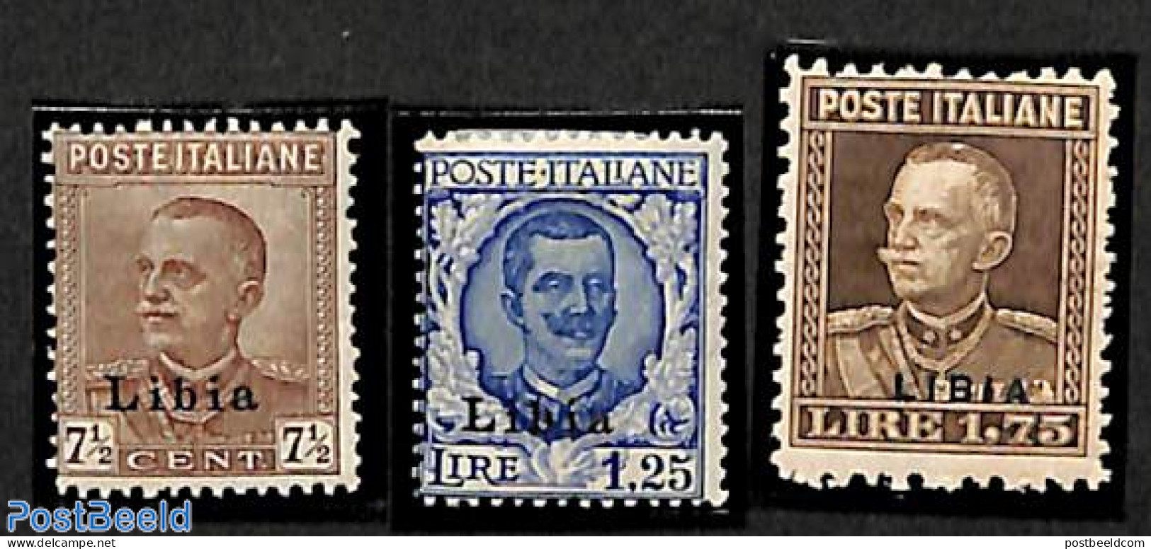 Italian Lybia 1928 Definitives 3v, Mint NH - Libye