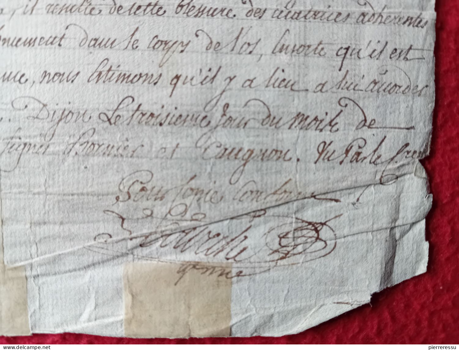 DIPLOME CONGE MILITAIRE A ANDRE TISSIER INFANTERIE DE LIGNE AUTOGRAPHES GENERAL CANCLAUX 1817