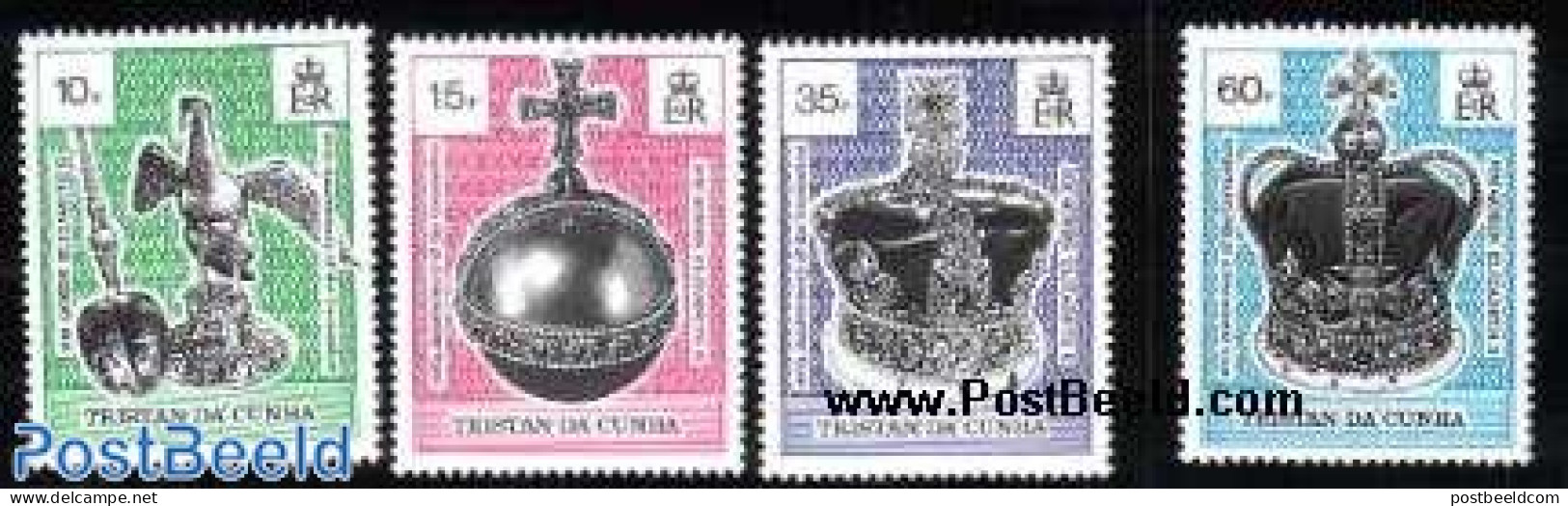 Tristan Da Cunha 1993 Coronation 40th Anniversary 4v, Mint NH, History - Kings & Queens (Royalty) - Koniklijke Families