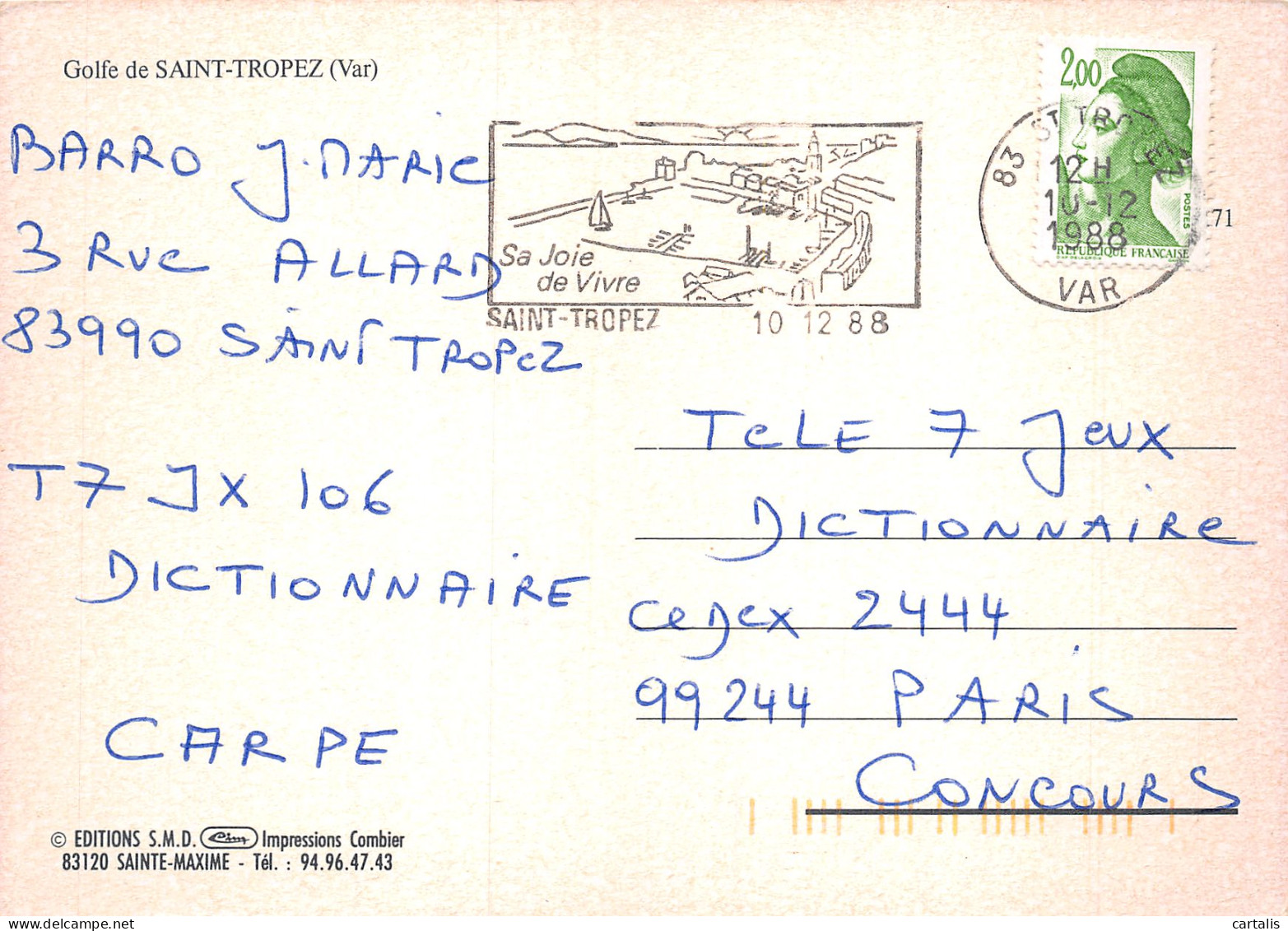 83-SAINT TROPEZ-N°4177-A/0073 - Saint-Tropez