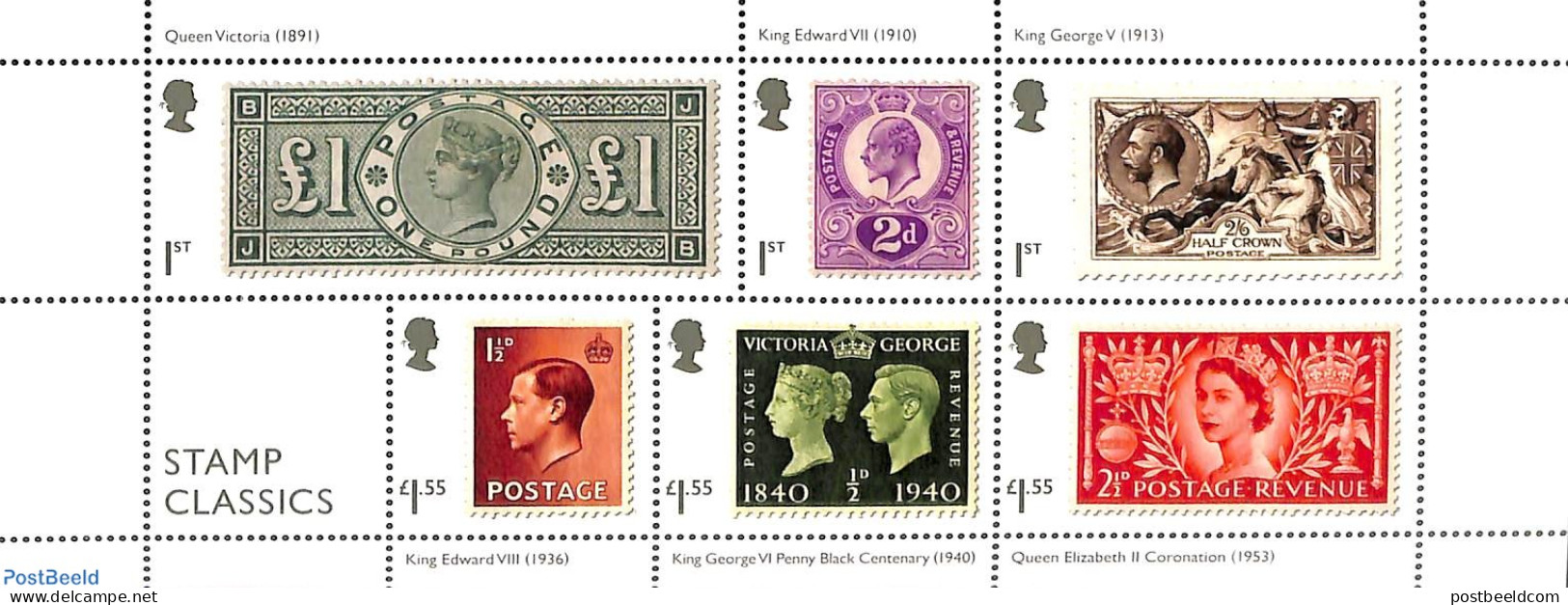 Great Britain 2019 Stamp Classics 6v M/s, Mint NH, Stamps On Stamps - Neufs