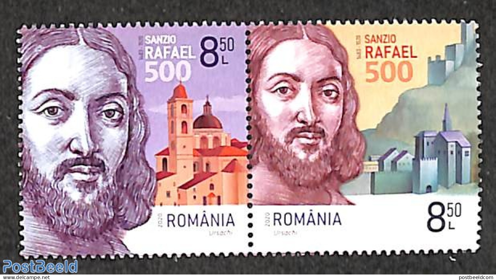 Romania 2020 Raphael 2v [:], Mint NH, Art - Raphael - Self Portraits - Neufs