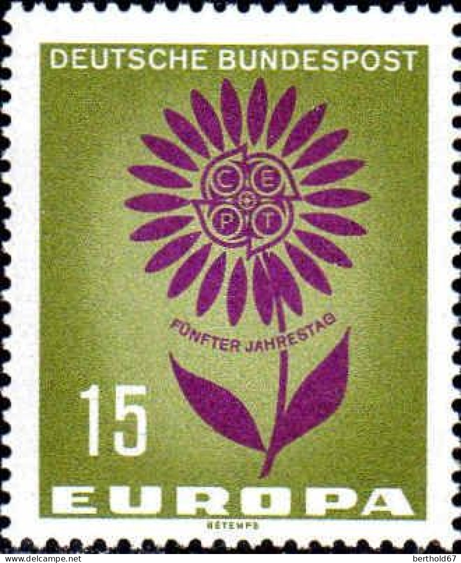 RFA Poste N** Yv: 313/314 Europa Cept Fleur à 22 Pétales (Thème) - 1964