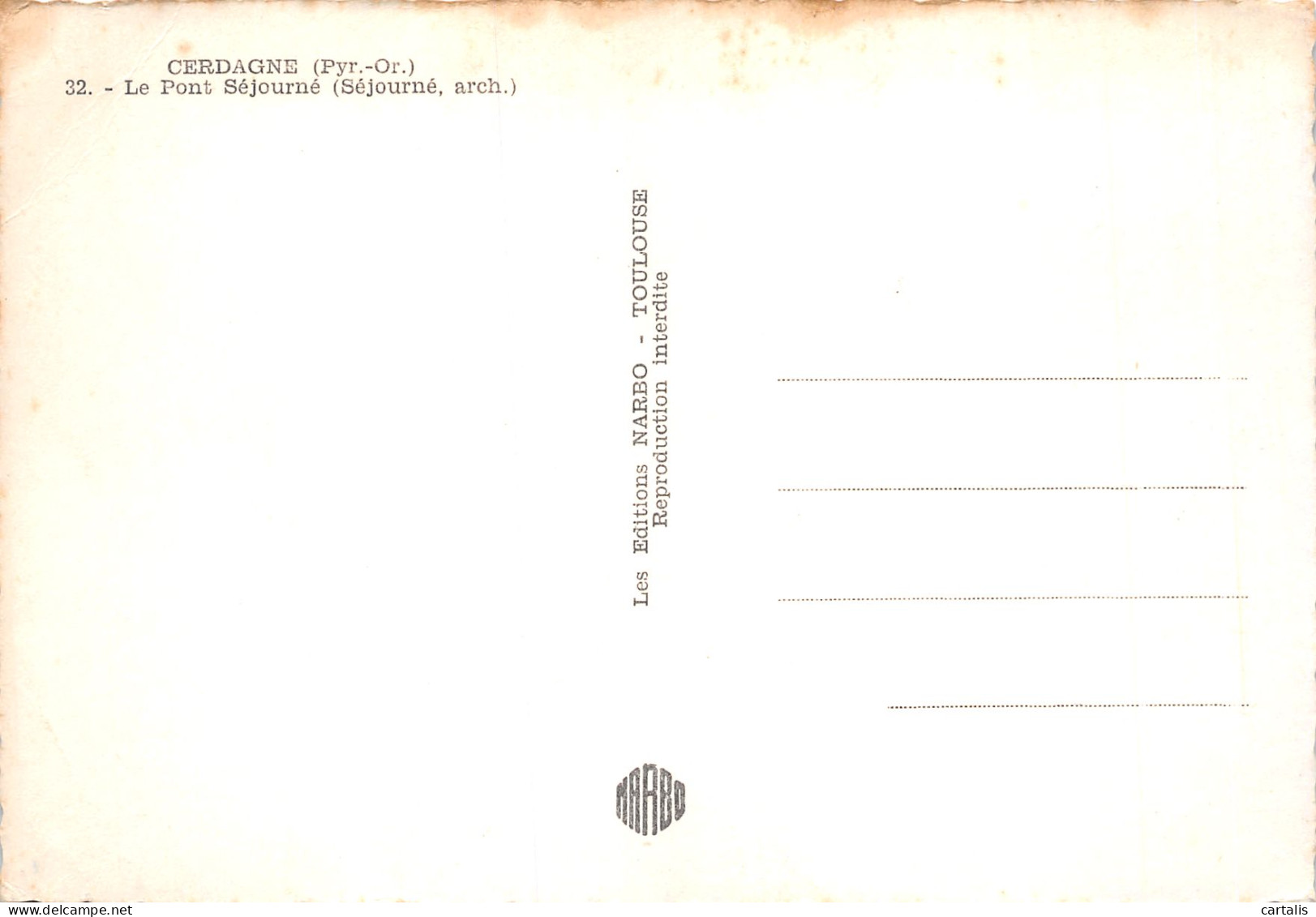 66-CERDAGNE-N°4182-B/0207 - Other & Unclassified