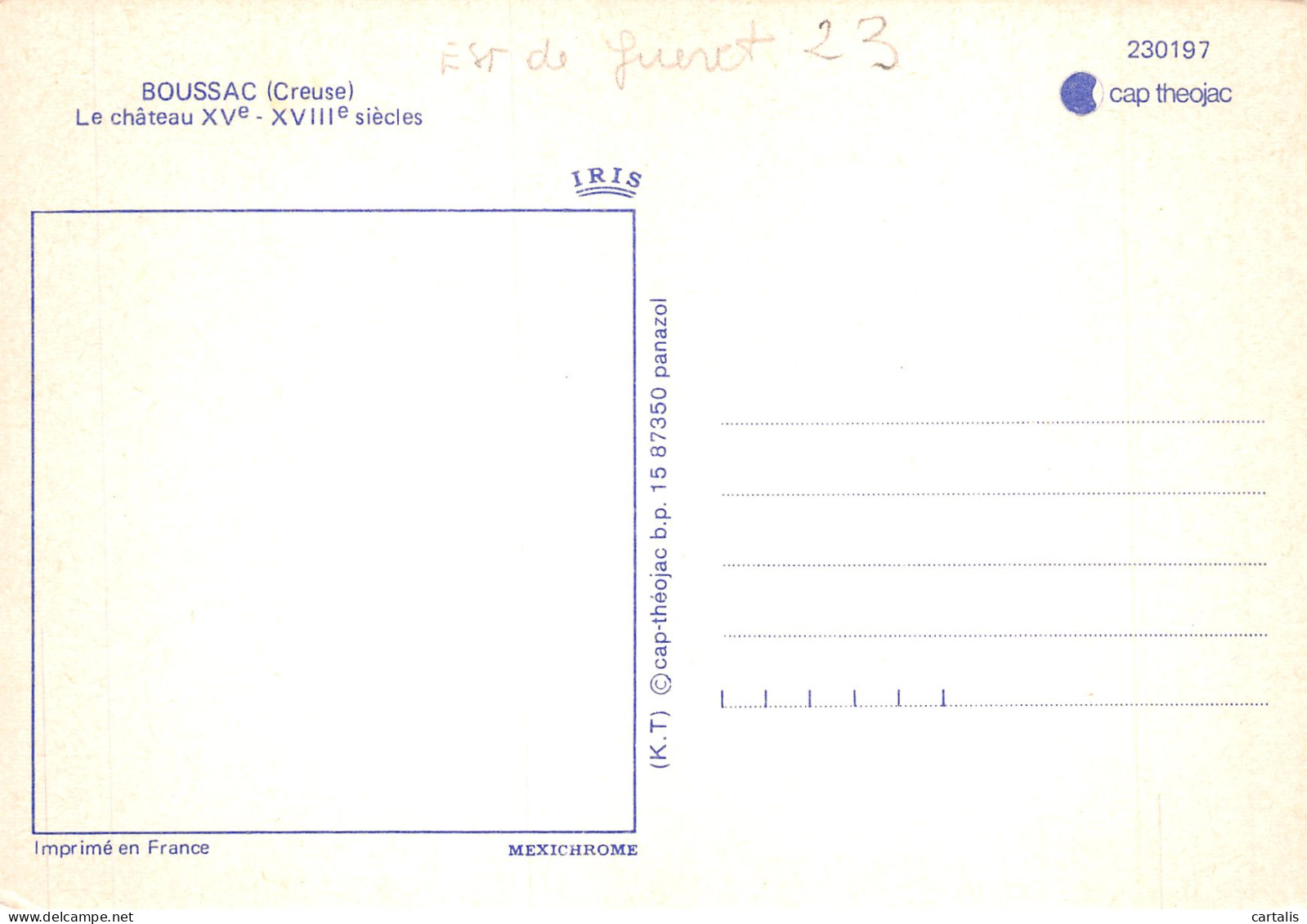 23-BOUSSAC LE CHATEAU-N°4184-B/0047 - Boussac