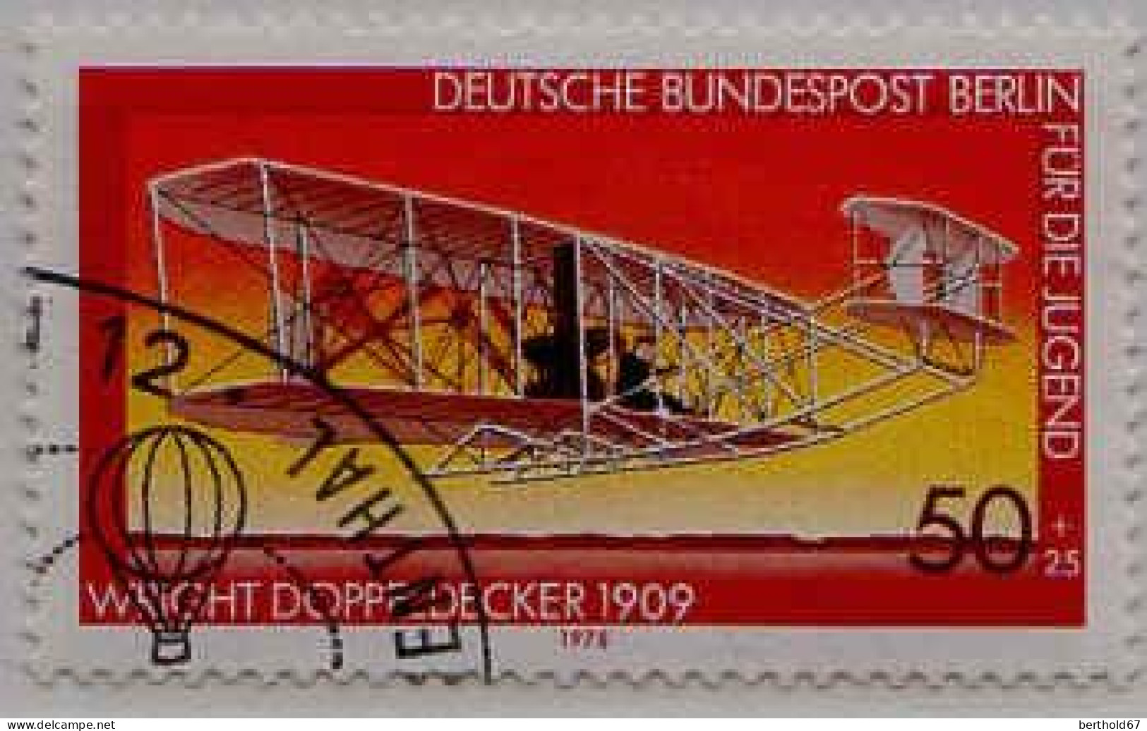 Berlin Poste Obl Yv:524/527 Pour La Jeunesse Aéronautique (TB Cachet Rond) (Thème) - Airplanes