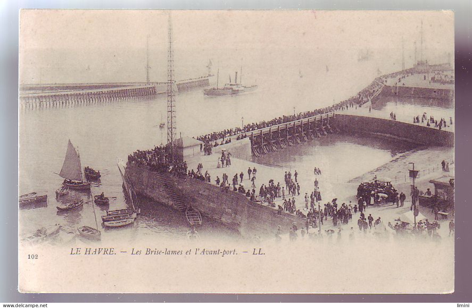 76 - LE HAVRE - Les BRISES-LAMES Et L'AVANT-PORT - ANIMÉE - - Portuario